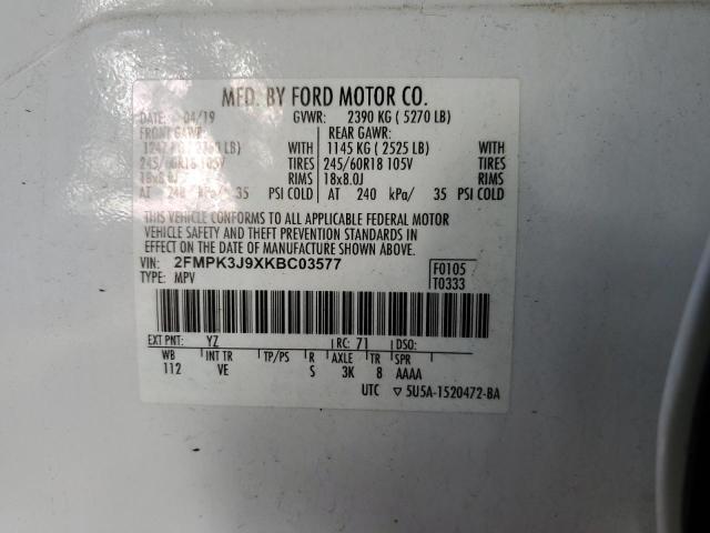 Photo 12 VIN: 2FMPK3J9XKBC03577 - FORD EDGE 