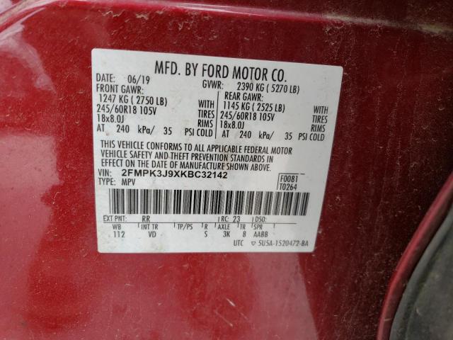 Photo 13 VIN: 2FMPK3J9XKBC32142 - FORD EDGE SEL 