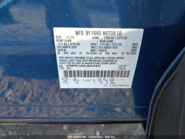 Photo 8 VIN: 2FMPK3J9XLBA23047 - FORD EDGE 