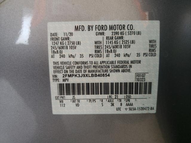 Photo 9 VIN: 2FMPK3J9XLBB40854 - FORD EDGE 