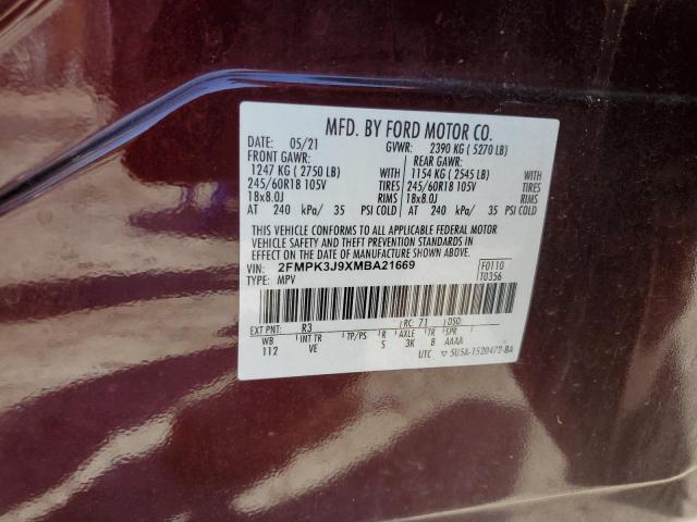 Photo 11 VIN: 2FMPK3J9XMBA21669 - FORD EDGE SEL 