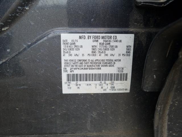 Photo 9 VIN: 2FMPK3K88FBB41088 - FORD EDGE 