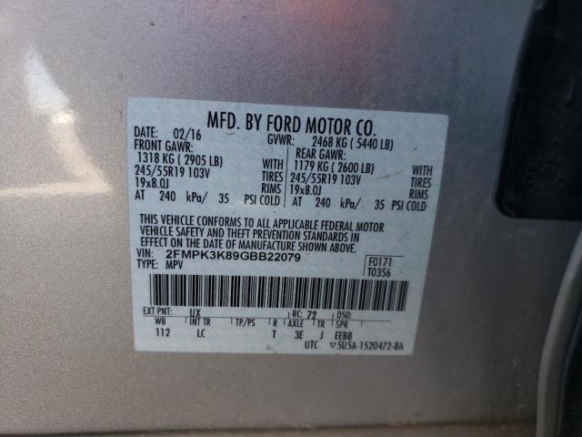 Photo 12 VIN: 2FMPK3K89GBB22079 - FORD EDGE TITAN 