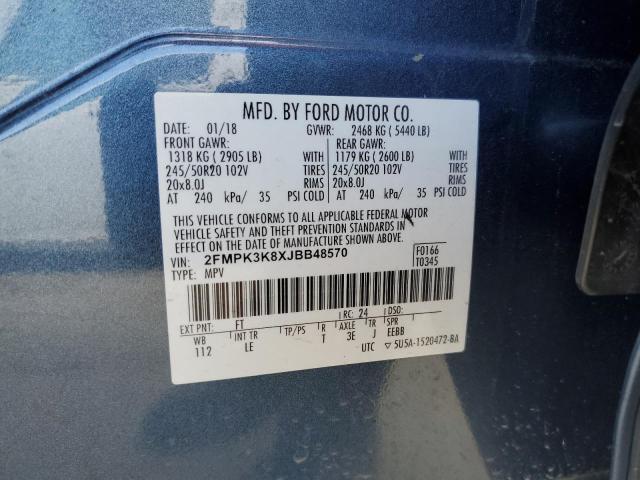 Photo 12 VIN: 2FMPK3K8XJBB48570 - FORD EDGE 