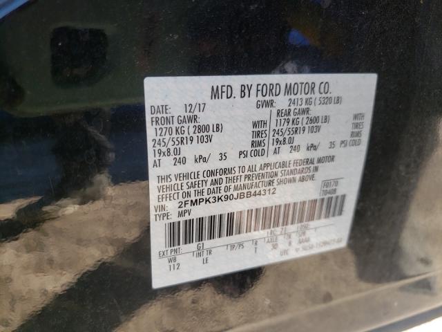 Photo 9 VIN: 2FMPK3K90JBB44312 - FORD EDGE 