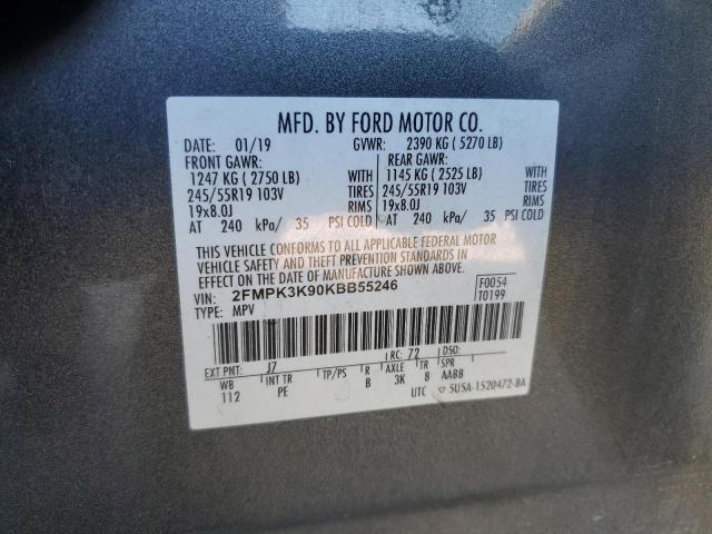 Photo 12 VIN: 2FMPK3K90KBB55246 - FORD EDGE TITAN 