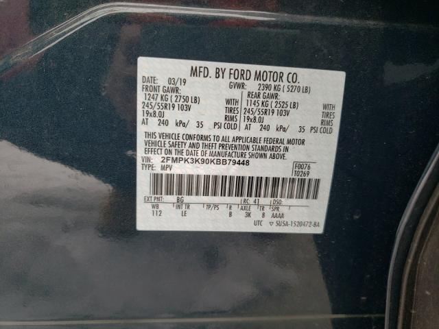 Photo 9 VIN: 2FMPK3K90KBB79448 - FORD EDGE TITAN 