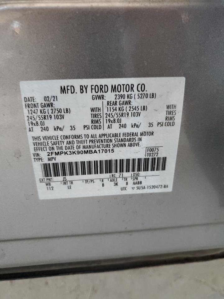 Photo 11 VIN: 2FMPK3K90MBA17015 - FORD EDGE 