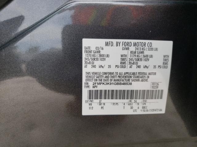 Photo 9 VIN: 2FMPK3K91GBB48538 - FORD EDGE 