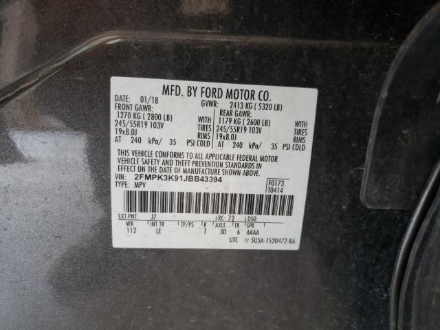 Photo 9 VIN: 2FMPK3K91JBB43394 - FORD EDGE TITAN 