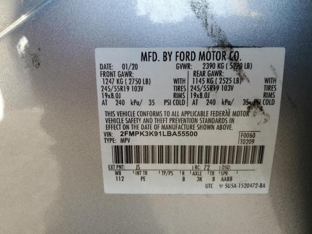 Photo 11 VIN: 2FMPK3K91LBA55500 - FORD EDGE 