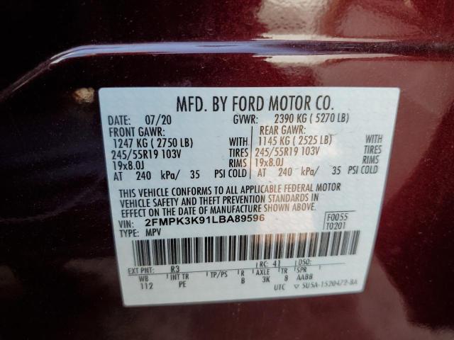 Photo 11 VIN: 2FMPK3K91LBA89596 - FORD EDGE 