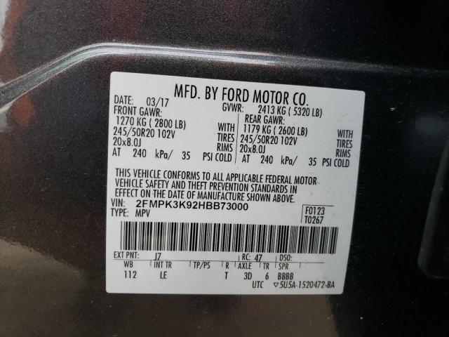 Photo 13 VIN: 2FMPK3K92HBB73000 - FORD EDGE TITAN 