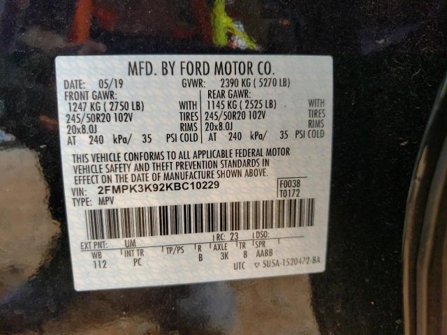 Photo 11 VIN: 2FMPK3K92KBC10229 - FORD EDGE TITAN 