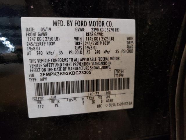 Photo 9 VIN: 2FMPK3K92KBC23305 - FORD EDGE 