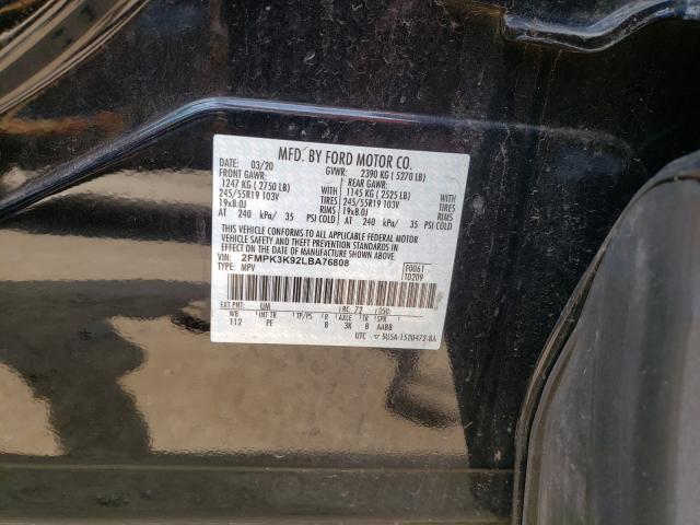 Photo 9 VIN: 2FMPK3K92LBA76808 - FORD EDGE TITAN 