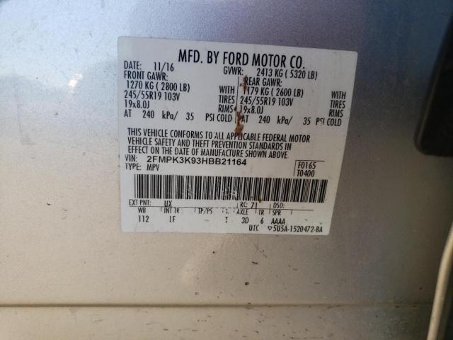 Photo 12 VIN: 2FMPK3K93HBB21164 - FORD EDGE TITAN 