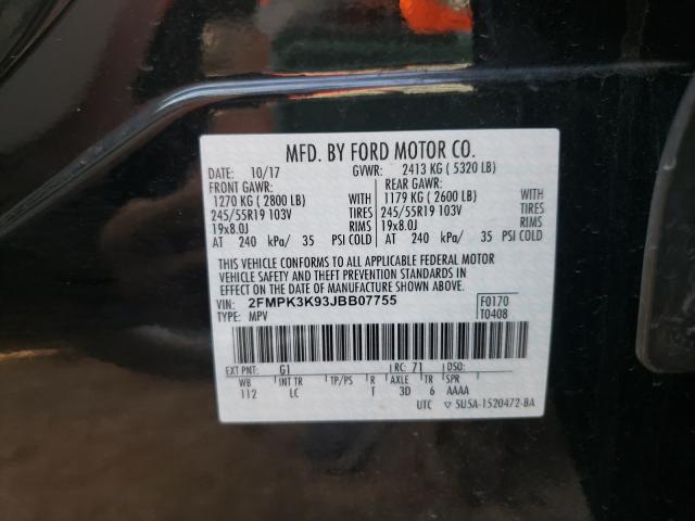 Photo 9 VIN: 2FMPK3K93JBB07755 - FORD EDGE TITAN 