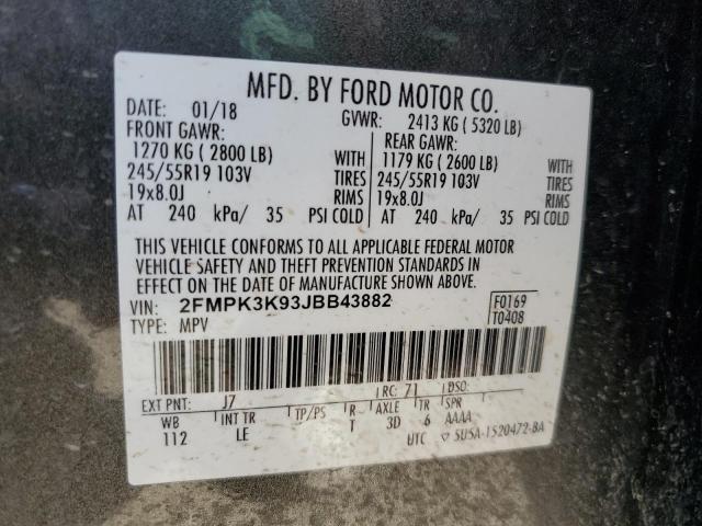 Photo 12 VIN: 2FMPK3K93JBB43882 - FORD EDGE TITAN 