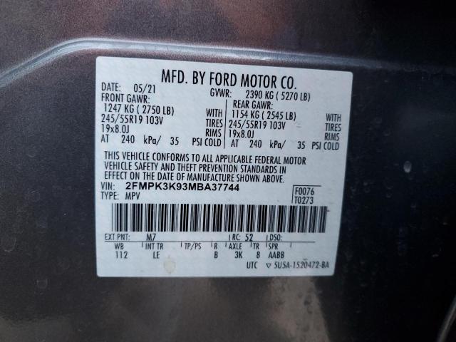 Photo 12 VIN: 2FMPK3K93MBA37744 - FORD EDGE 