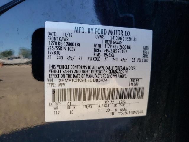 Photo 9 VIN: 2FMPK3K94HBB05474 - FORD EDGE TITAN 