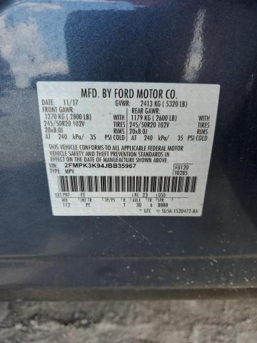 Photo 11 VIN: 2FMPK3K94JBB35967 - FORD EDGE 