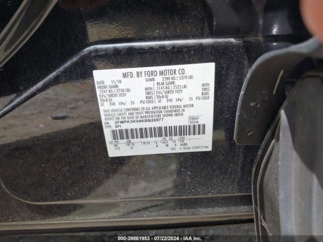 Photo 8 VIN: 2FMPK3K94KBB26977 - FORD EDGE 