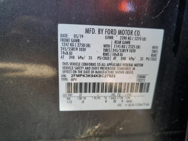 Photo 13 VIN: 2FMPK3K94KBC27923 - FORD EDGE TITAN 