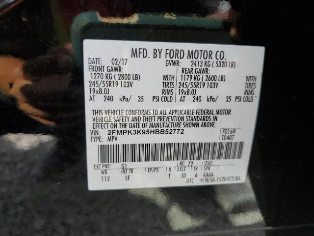 Photo 9 VIN: 2FMPK3K95HBB52772 - FORD EDGE TITAN 