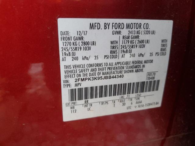 Photo 13 VIN: 2FMPK3K95JBB44340 - FORD EDGE TITAN 