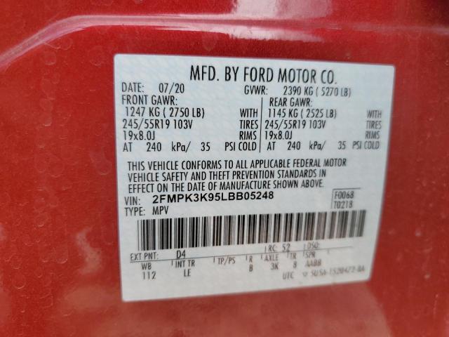 Photo 12 VIN: 2FMPK3K95LBB05248 - FORD EDGE 