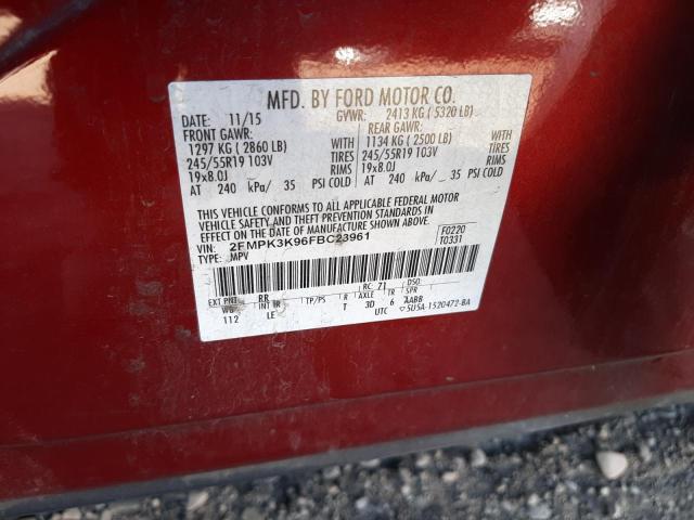 Photo 9 VIN: 2FMPK3K96FBC23961 - FORD EDGE TITAN 