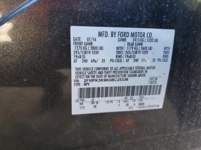 Photo 13 VIN: 2FMPK3K96GBC25338 - FORD EDGE 