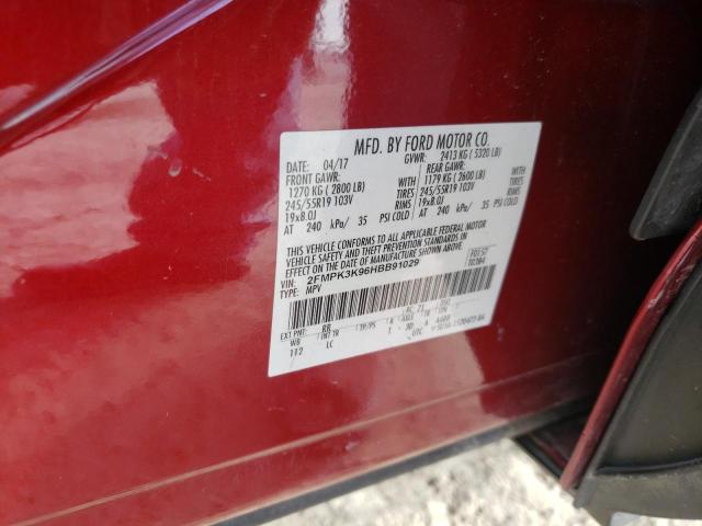 Photo 9 VIN: 2FMPK3K96HBB91029 - FORD EDGE TITAN 