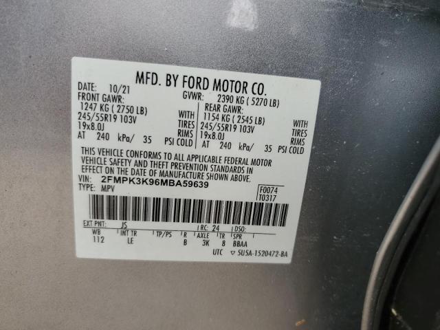 Photo 13 VIN: 2FMPK3K96MBA59639 - FORD EDGE TITAN 