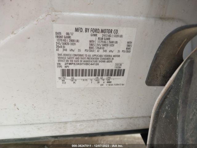 Photo 8 VIN: 2FMPK3K97HBC44126 - FORD EDGE 