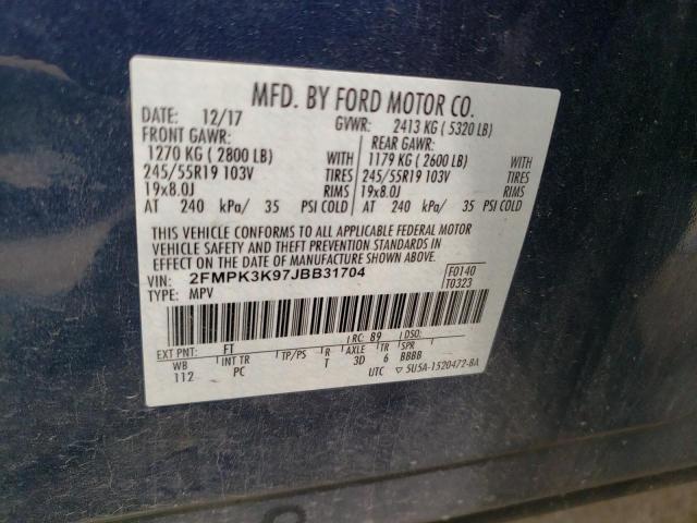 Photo 12 VIN: 2FMPK3K97JBB31704 - FORD EDGE 