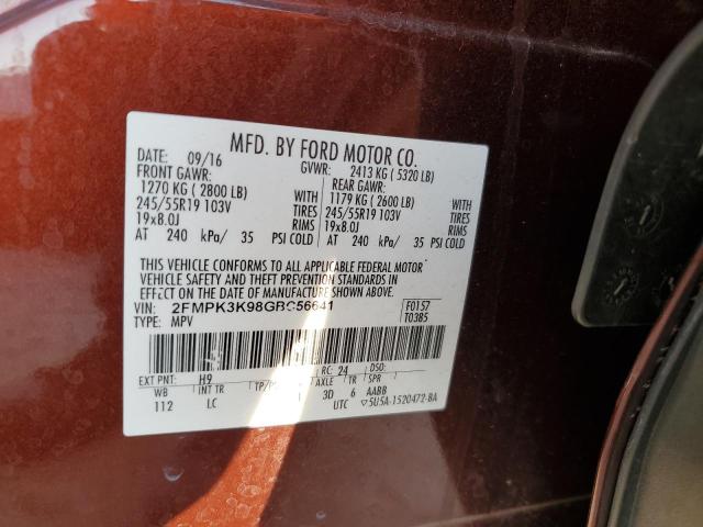 Photo 13 VIN: 2FMPK3K98GBC56641 - FORD EDGE TITAN 