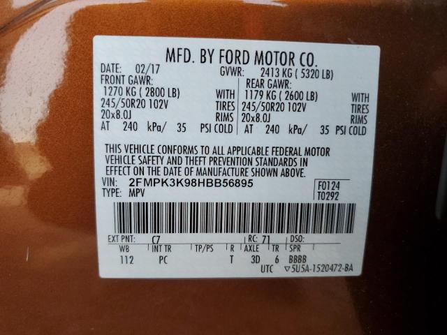 Photo 11 VIN: 2FMPK3K98HBB56895 - FORD EDGE 