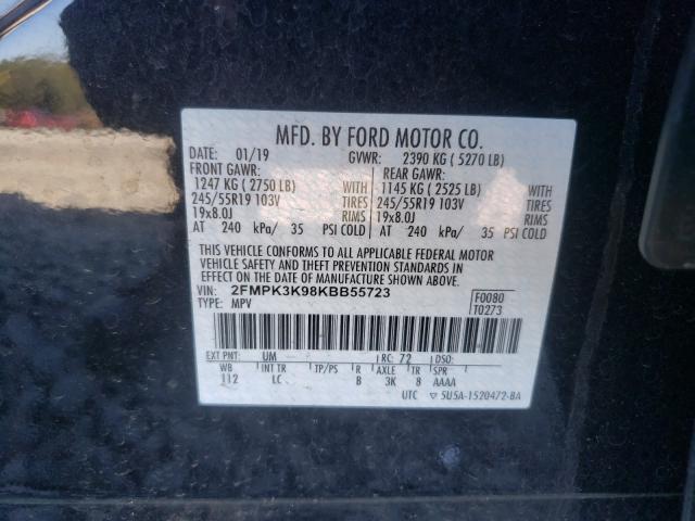 Photo 9 VIN: 2FMPK3K98KBB55723 - FORD EDGE TITAN 