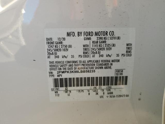 Photo 11 VIN: 2FMPK3K98LBB58235 - FORD EDGE TITAN 