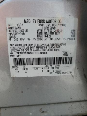 Photo 12 VIN: 2FMPK3K99HBB80381 - FORD EDGE TITAN 