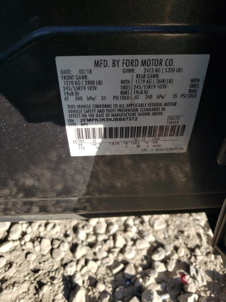 Photo 12 VIN: 2FMPK3K99JBB67572 - FORD EDGE 