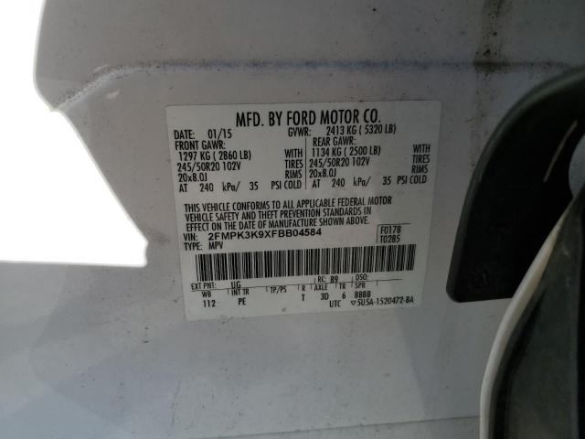 Photo 12 VIN: 2FMPK3K9XFBB04584 - FORD EDGE 