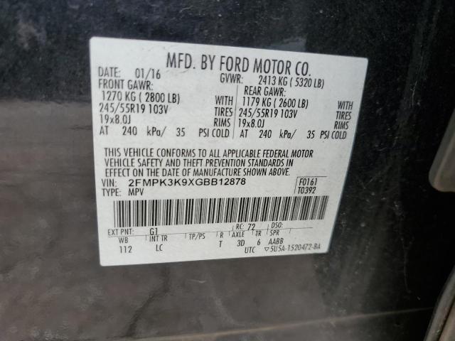 Photo 12 VIN: 2FMPK3K9XGBB12878 - FORD EDGE 