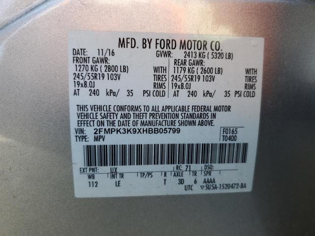 Photo 12 VIN: 2FMPK3K9XHBB05799 - FORD EDGE 