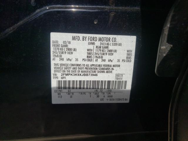 Photo 9 VIN: 2FMPK3K9XJBB73946 - FORD EDGE TITAN 