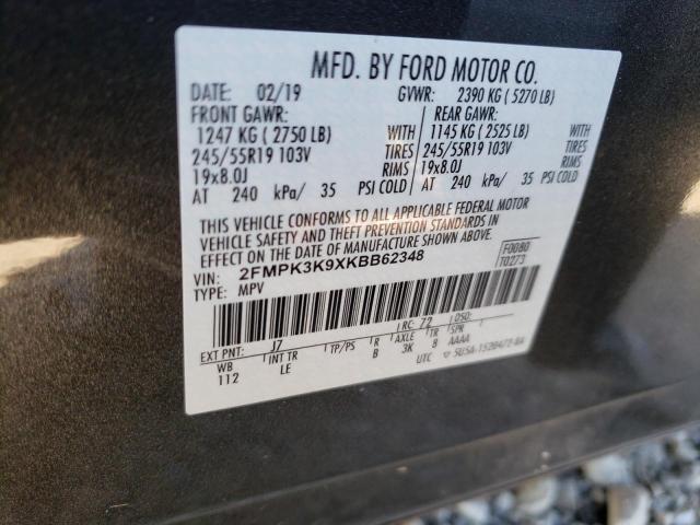 Photo 9 VIN: 2FMPK3K9XKBB62348 - FORD EDGE TITAN 