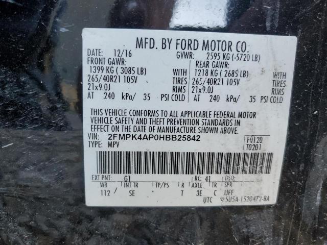 Photo 12 VIN: 2FMPK4AP0HBB25842 - FORD EDGE SPORT 