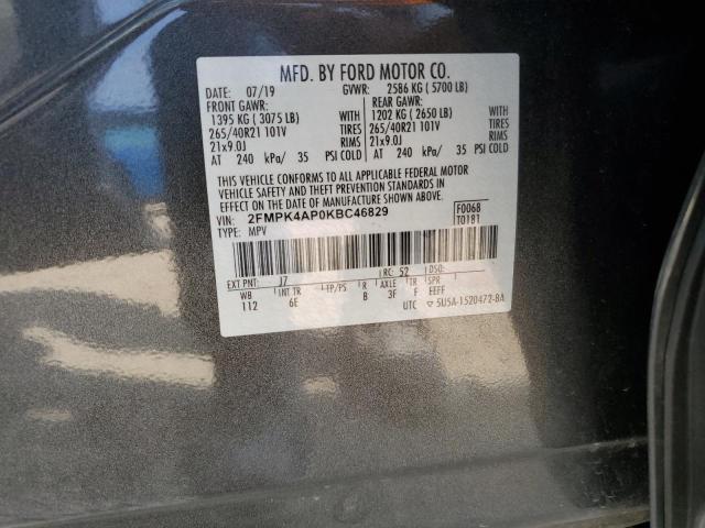 Photo 12 VIN: 2FMPK4AP0KBC46829 - FORD EDGE 